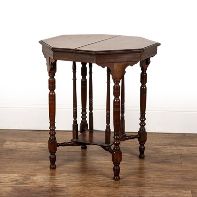 Lot 63 - Aesthetic movement walnut, octagonal topped...