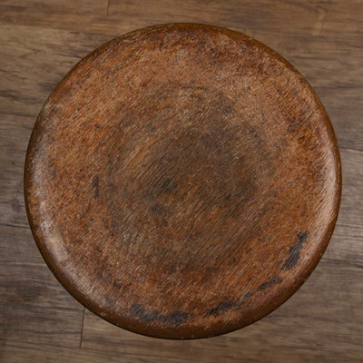 Lot 78 - Hardwood stool with antelope horn supports the...