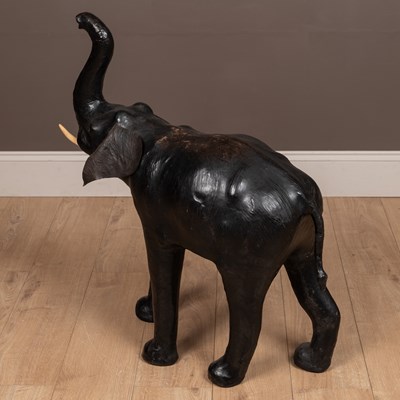 Lot 18 - A Liberty & Co. original large leather elephant footstool