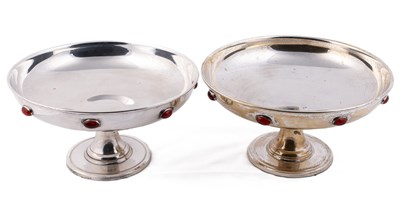 Lot 103 - A pair of Scottish Arts & Crafts silver plated comports in the manner of Liberty & Co.