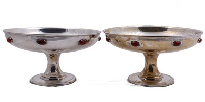 Lot 103 - A pair of Scottish Arts & Crafts silver plated comports in the manner of Liberty & Co.