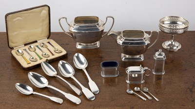 Lot 265 - Collection of various silver to include: a...