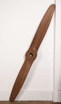 Lot 129 - Wooden propellor of plain form, 151cm long x...