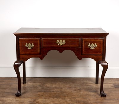 Lot 121 - Mahogany and inlaid dressing table Edwardian,...