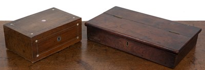 Lot 141 - Two wooden boxes comprising: a Victorian...
