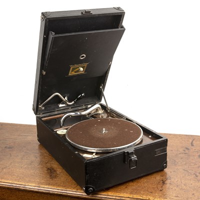 Lot 283 - His Master's Voice portable gramophone 'Model...