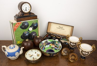 Lot 144 - Collection of lawn bowls to include Banada...