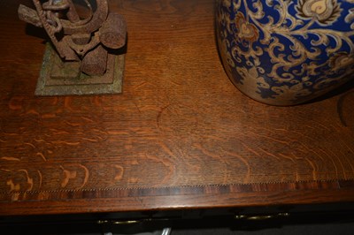 Lot 126 - Oak and mahogany crossbanded dresser base...