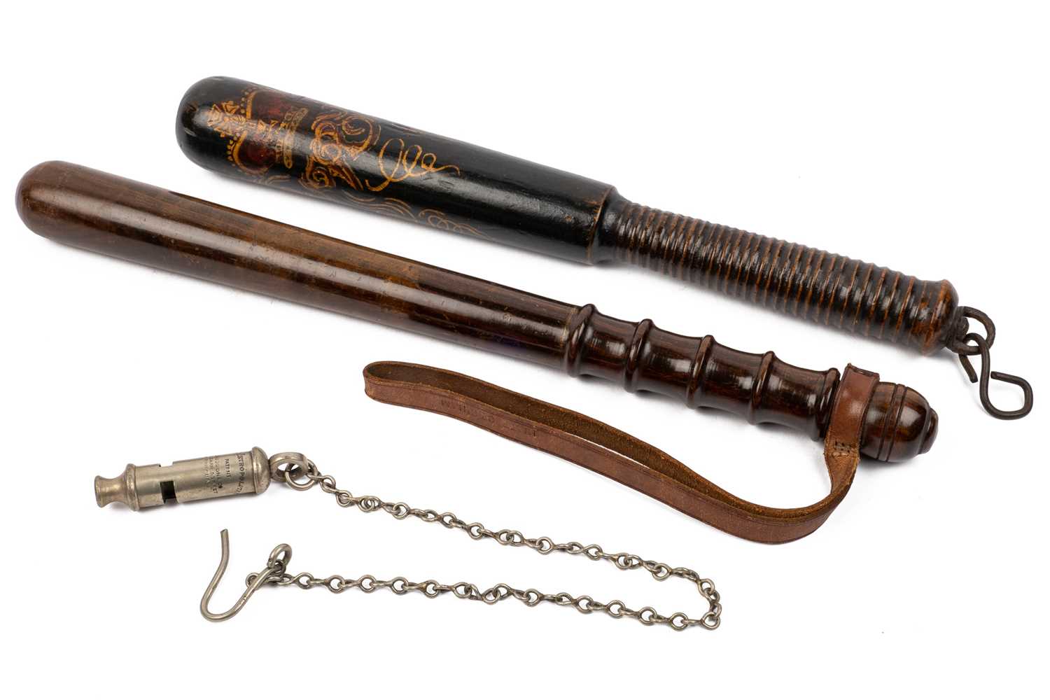 Lot 1095 - A Victorian Policemans' truncheon, a