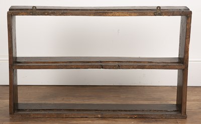 Lot 100 - Set of oak hanging shelves 18th Century, 83cm...