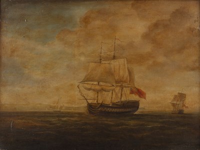 Lot 137 - English School Untitled: Ships at Sea with the...