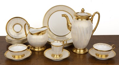 Lot 281 - Paris porcelain part service circa 1830,...