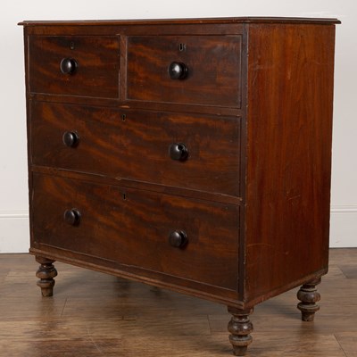 Lot 30 - Mahogany chest of drawers 19th Century, on...