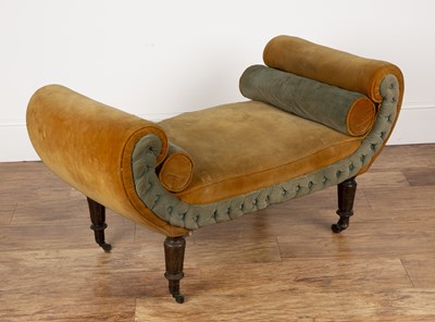 Lot 31 - Window seat 19th Century, with an upholstered...