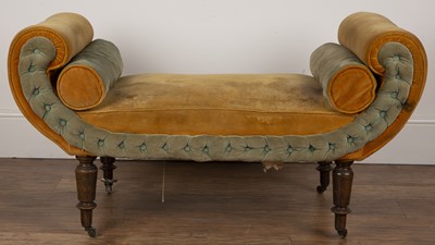 Lot 31 - Window seat 19th Century, with an upholstered...