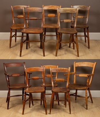 Lot 449 - A Harlequin set of ten Oxford pattern dining chairs