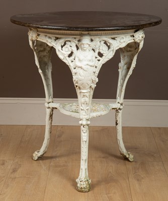 Lot 1153 - A cast iron pub table