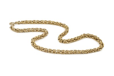 Lot 290 - A 9ct gold necklace, of multi-link design,...