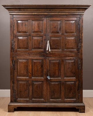 Lot 1024 - An oak panelled housekeepers cupboard