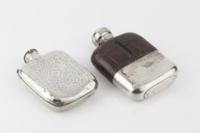 Lot 914 - A mid Victorian silver hip flask, of curved...