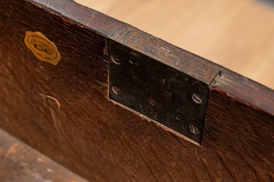 Lot 79 - A William IV oak 'Palace of Westminster' pedestal desk