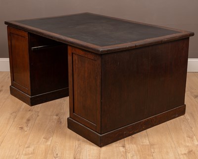 Lot 79 - A William IV oak 'Palace of Westminster' pedestal desk