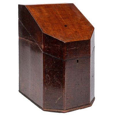 Lot 86 - A Georgian mahogany knife box