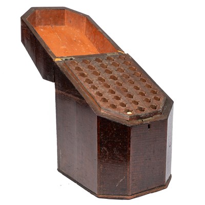 Lot 86 - A Georgian mahogany knife box