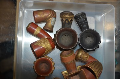 Lot 438 - Twenty two tophane clay pipes Ottoman,...