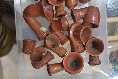 Lot 438 - Twenty two tophane clay pipes Ottoman,...