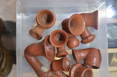 Lot 438 - Twenty two tophane clay pipes Ottoman,...