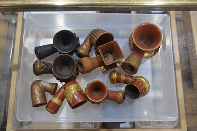 Lot 438 - Twenty two tophane clay pipes Ottoman,...