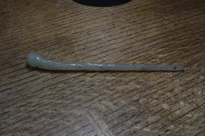 Lot 212 - Two jade hairpins Chinese, 18th/19th Century...