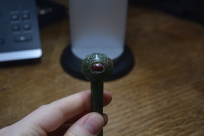 Lot 212 - Two jade hairpins Chinese, 18th/19th Century...
