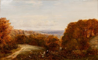 Lot 1013 - Charles Thomas Burt (British 1823-1902), blackberry pickers in a hedgerow