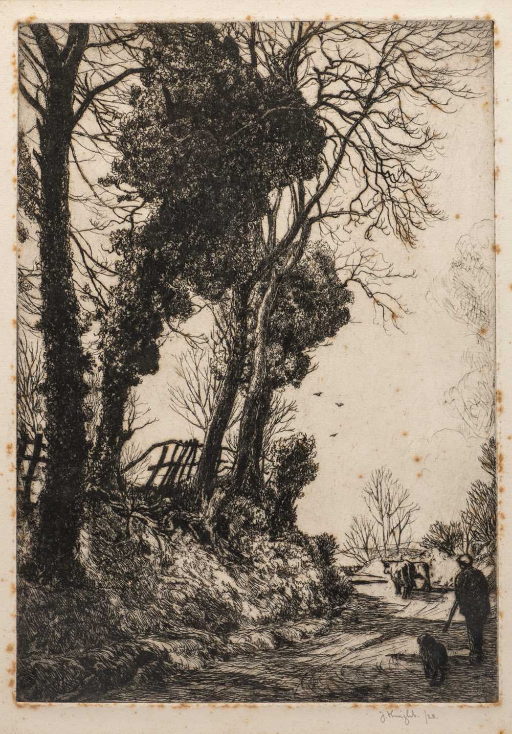 Lot 85 - Joseph Knight of Bury, trees at Aysgarth