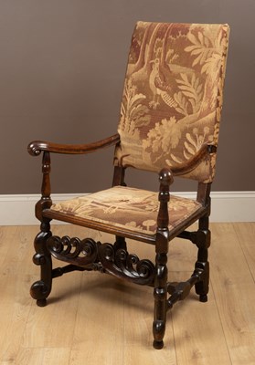 Lot 308 - A Carolean armchair