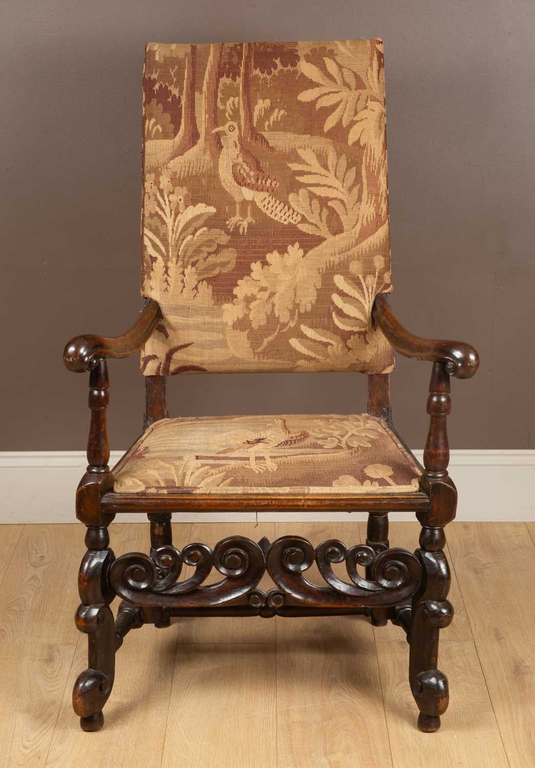 Lot 308 - A Carolean armchair