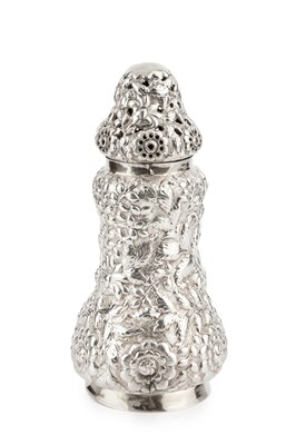 Lot 922 - A late Victorian silver large sugar castor, of...