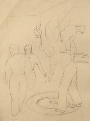 Lot 215 - Pamela Spencer (1924-2012) The Labourers,...