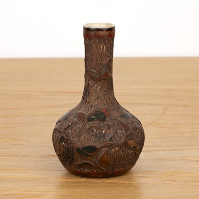 Lot 130 - Bocage decorated small bottle vase Japanese,...