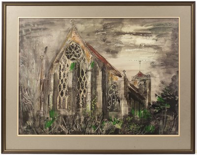 Lot 26 - After John Piper Dorchester Abbey, print in...
