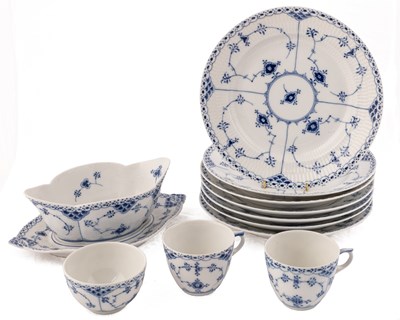 Lot 394 - A collection of Royal Copenhagen blue fluted porcelain wares