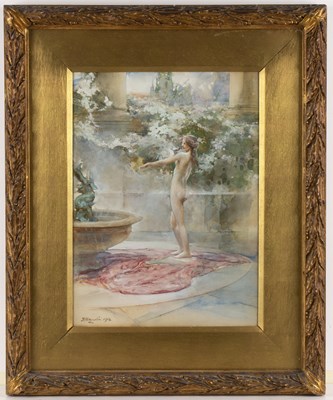 Lot 293 - John Reinhard Weguelin (1849-1927) Lesbia and...