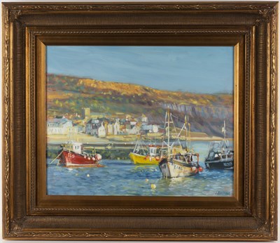 Lot 298 - Laurence Dingley (b.1959) The harbour, Lyme...