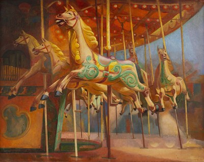 Lot 259 - Ernest Edwards (1914-2006) Carousel, signed...