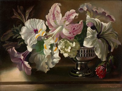 Lot 260 - Ernest Edwards (1914-2006) 'Petunias' and...