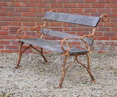 Lot 1286 - An old garden bench