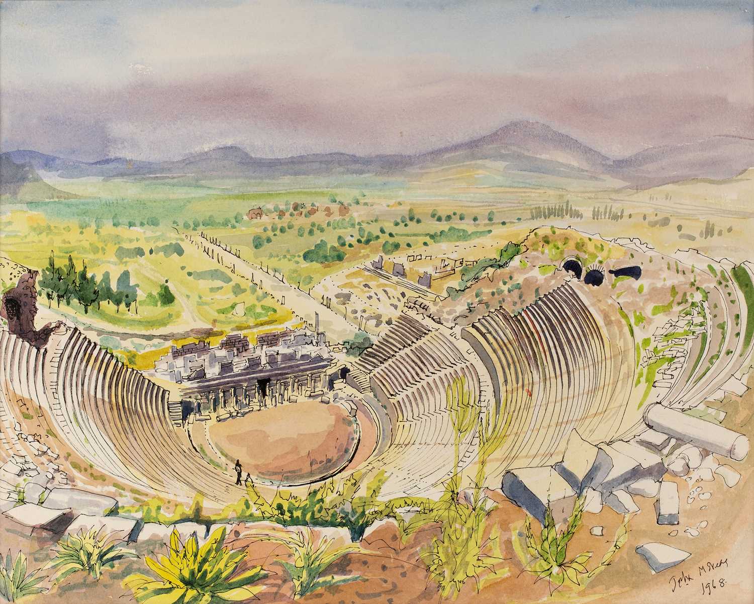 Lot 284 - John Steane (b. 1931) Amphitheatre, Ephesus,...