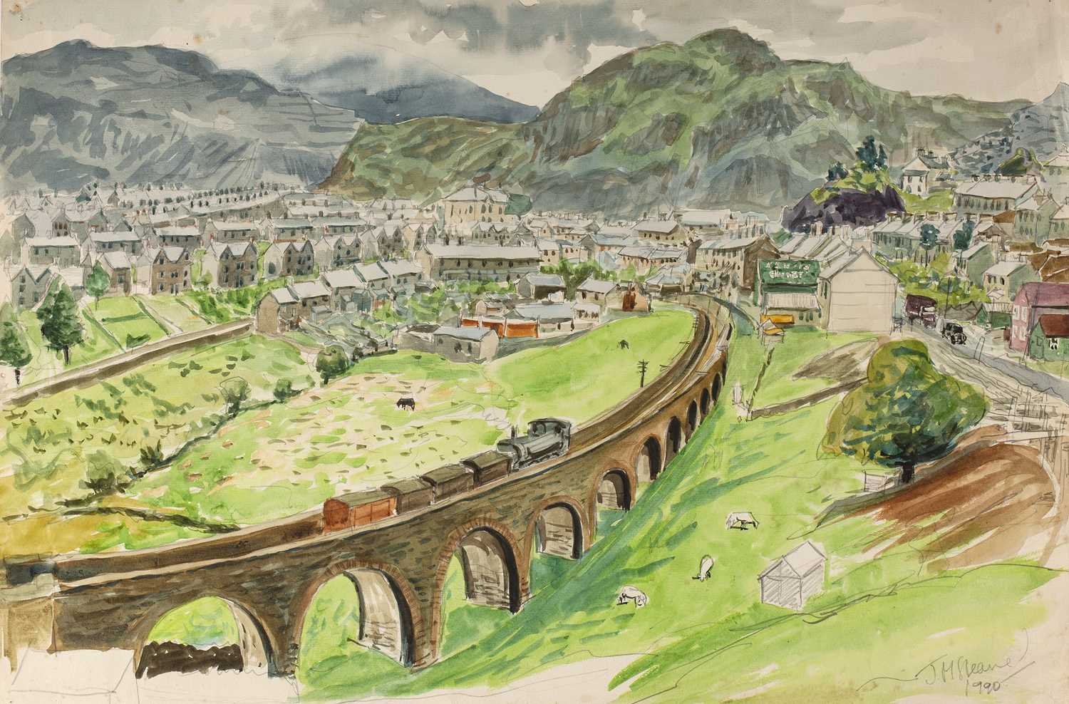 Lot 285 - John Steane (b. 1931) Blaenau Ffestiniogg,...